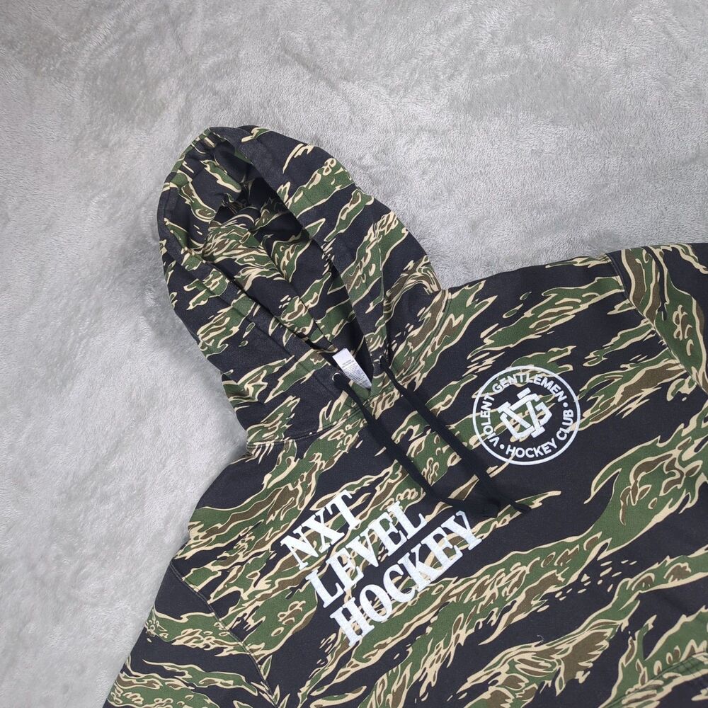 Violent Gentlemen NXT Level Hockey Camo Hoodie Mens Medium Tiger Stripe VGHC